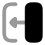 Transitionleft icon with bulk rounded style