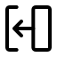 Transitionleft icon with stroke standard style