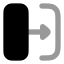 Transitionright icon with bulk rounded style