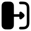 Transitionright icon with solid rounded style