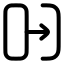 Transitionright icon with stroke rounded style