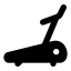 Treadmill icon with solid standard style