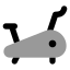 Treadmill icon with bulk rounded style