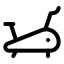 Treadmill icon with stroke rounded style