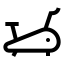 Treadmill icon with stroke sharp style