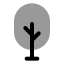 Tree icon with bulk rounded style