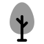 Tree icon with bulk rounded style