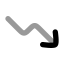 Trendingdown icon with bulk rounded style