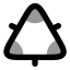 Triangle icon with bulk rounded style