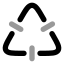 Triangle icon with bulk rounded style