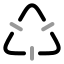 Triangle icon with twotone rounded style