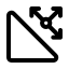 Triangle icon with stroke standard style