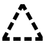 Triangledash icon with solid sharp style