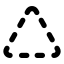 Triangledash icon with solid standard style