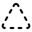 Triangledash icon with stroke standard style