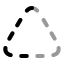 Triangledash icon with twotone rounded style