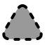 Triangledashed icon with duotone rounded style