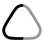 Triangle icon with twotone rounded style
