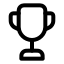 Trophy icon with stroke rounded style
