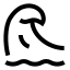 Tsunami icon with stroke sharp style