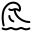 Tsunami icon with stroke standard style