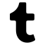 Tumblr icon with solid standard style