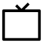 Tv icon with stroke sharp style
