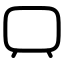 Tv icon with stroke rounded style
