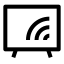 Tvsmart icon with stroke sharp style
