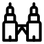 Twintower icon with stroke standard style