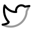 Twitter icon with twotone rounded style