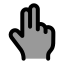 Twofinger icon with duotone rounded style