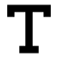 Typeoutline icon with solid sharp style