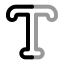 Typeoutline icon with twotone rounded style