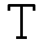Type icon with stroke sharp style