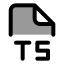Typescript icon with duotone standard style