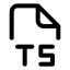 Typescript icon with stroke standard style