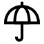 Umbrella icon with stroke sharp style