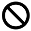 Unavailable icon with solid sharp style