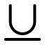 Underline icon with stroke rounded style