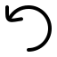 Undo icon with stroke rounded style