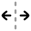 Unfoldhorizontal icon with twotone rounded style
