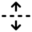 Unfoldvertical icon with duotone standard style