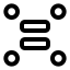 Ungroupitems icon with stroke rounded style