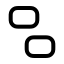Ungroup icon with stroke rounded style