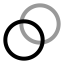 Unioncircle icon with twotone rounded style