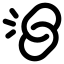 Unlink icon with solid rounded style