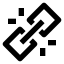Unlink icon with solid sharp style