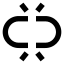 Unlink icon with solid sharp style