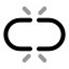 Unlink icon with twotone rounded style